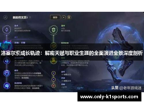 洛塞尔索成长轨迹:解密天赋与职业生涯的全面演进全景深度剖析 洛塞尔索成长轨迹:解密天赋与职业生涯的全面演进全景深度剖析